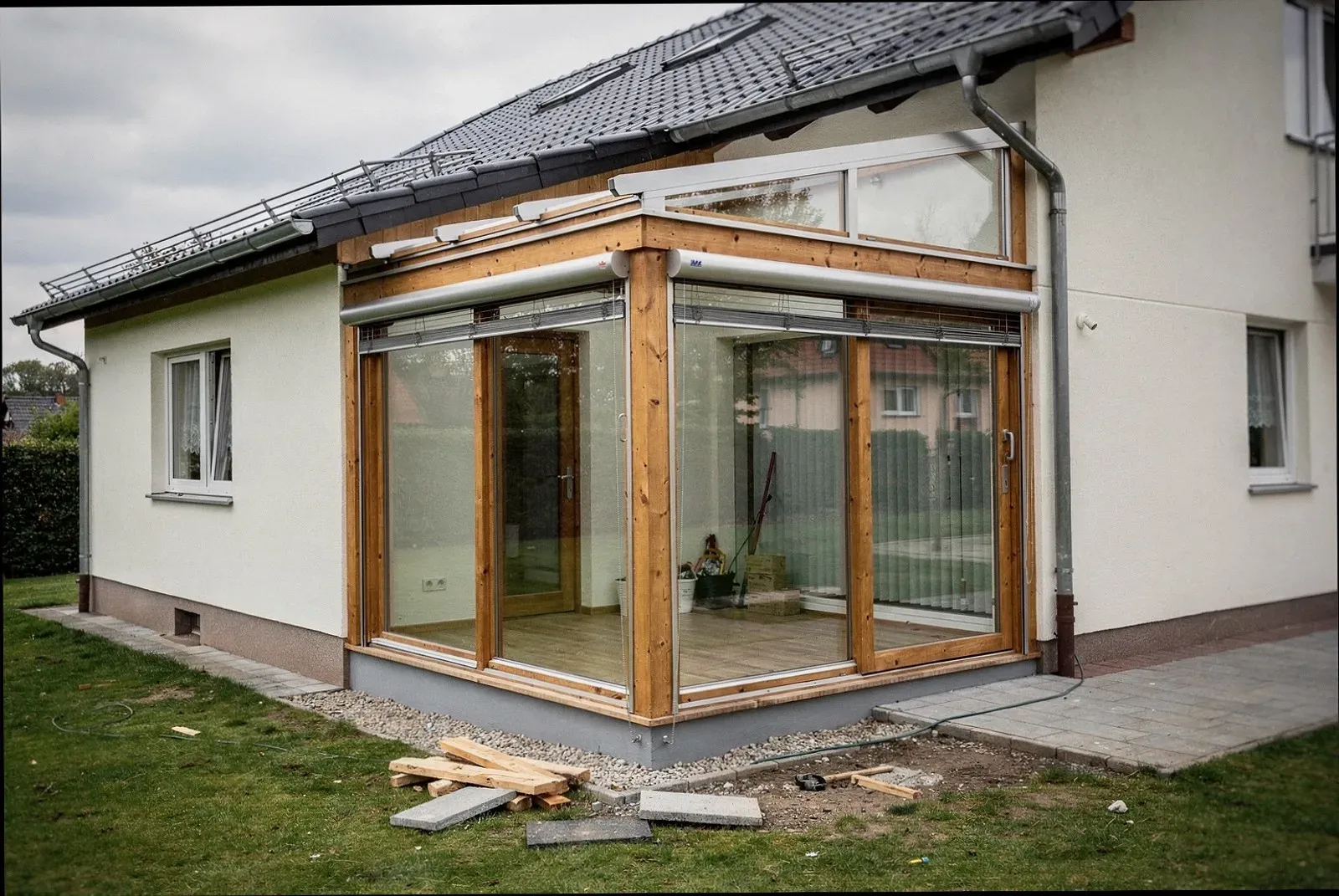 Fertig montierter Kaltwintergarten in Osnabrück